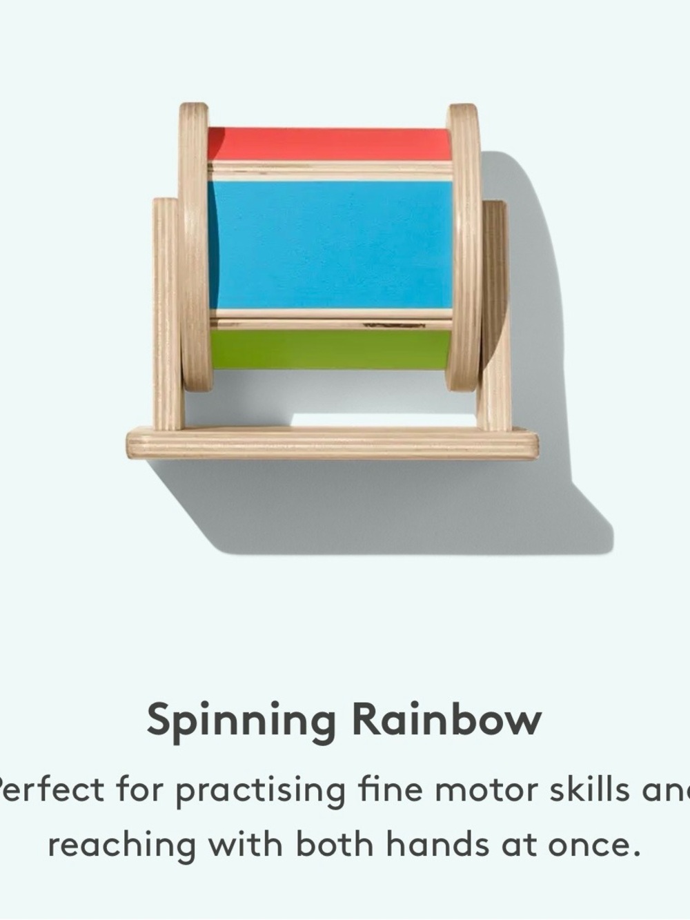 LOVEVERY Spinning Rainbow Wooden Montessori Toy
